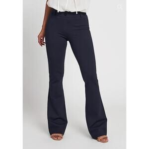 Betabrand Classic Dress Pant Yoga Pant Bootcut - Navy blue - Medium Long